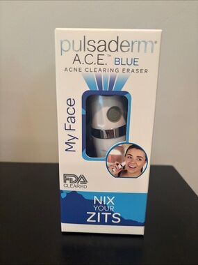 NIB Pulsaderm A.C.E. Blue Acne Clearing Eraser - Blue